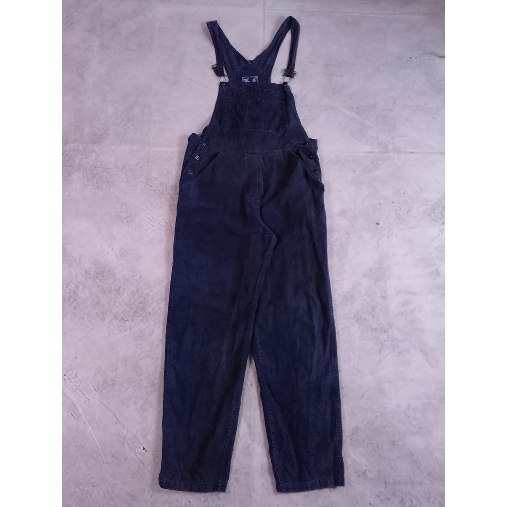 Vintage 90s Black Corduroy Overalls Workwear TRUE BLUE